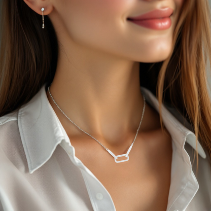S925 Sterling Silver Sterling Chic Link Necklace