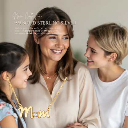 To My Mum S925 Sterling Silver Mum Necklace 9ct Gold Plated with Message Card