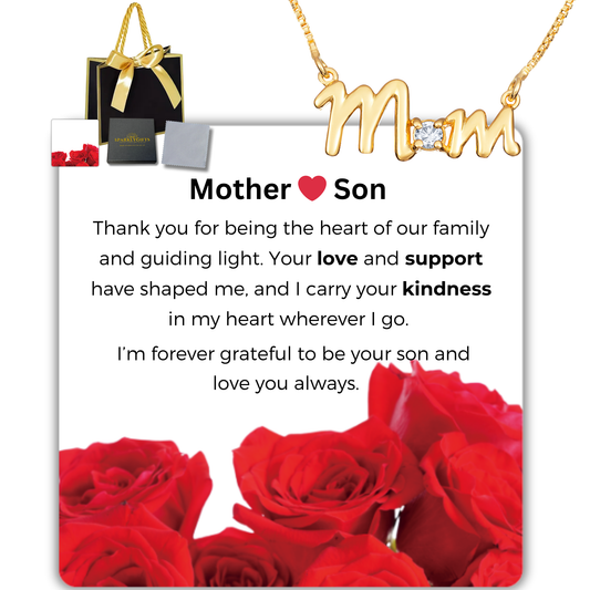 To My Mum S925 Sterling Silver Mum Necklace 9ct Gold Plated with Message Card
