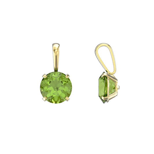 9ct Gold Pendant Only Green CZ 5mm*9mm