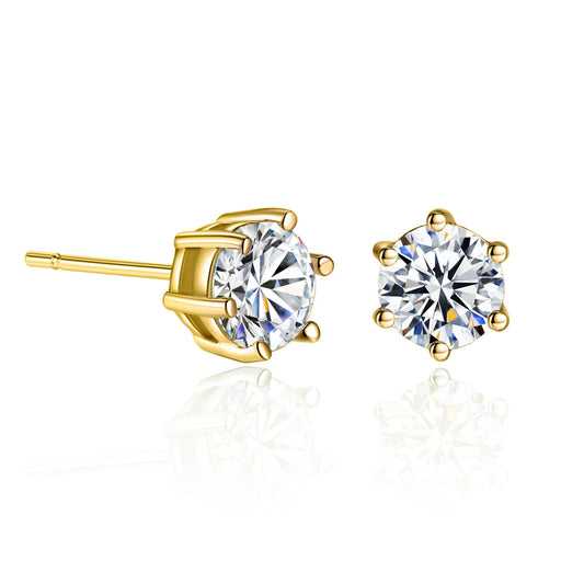 Princess Cut CZ Ring and Stud Earrings Set