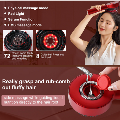 Aolemon Hair Growth Electric Massager Comb - Activates Scalp & Revitalizes Hair Roots Cordless Therapy Hair Brush