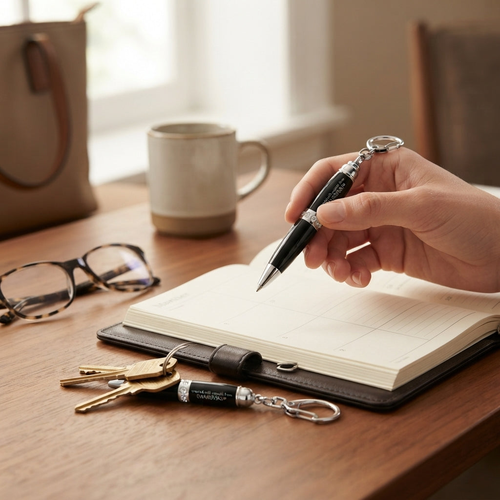 Mini Pen Keychain Created with Crystals from Swarovski®