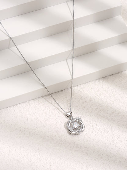 Heart Knot Pendant & Heart Stud Earrings Set