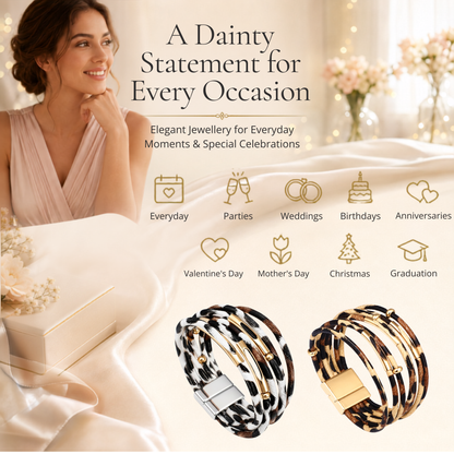 Multi-Layer Leopard Animal Print Bracelet Bangle