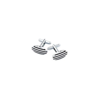 Monochrome Stripe Cufflinks
