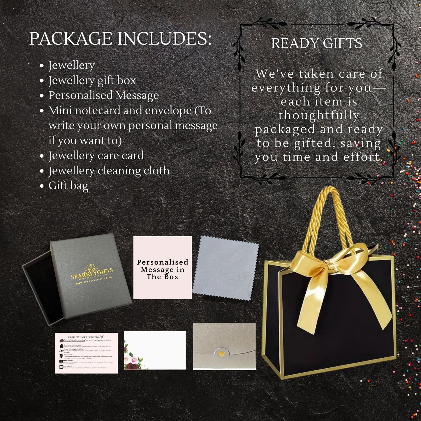 Gifts for Granddaughter with Message Card Linked Heart Bracelet Angel’s Wings Necklace Jewellery