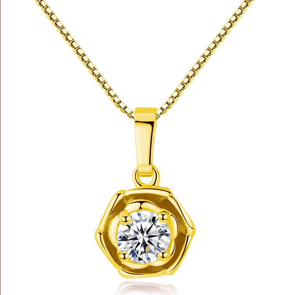 Golden Floret Pendant Necklace
