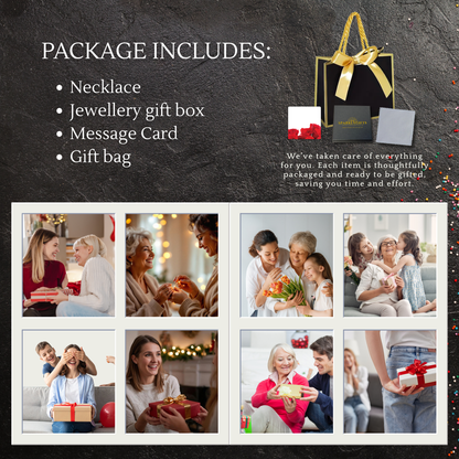 To My Mum Interlocking Hearts Pendant Necklace with Message Card