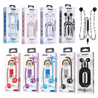 Pearl Effect Luxury In-Ear Headphones For Sports Running Gym Travel Built-In Mic
