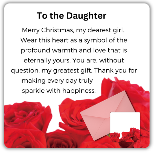 Christmas Card for Granddaughter -Rose Card 80x80cm