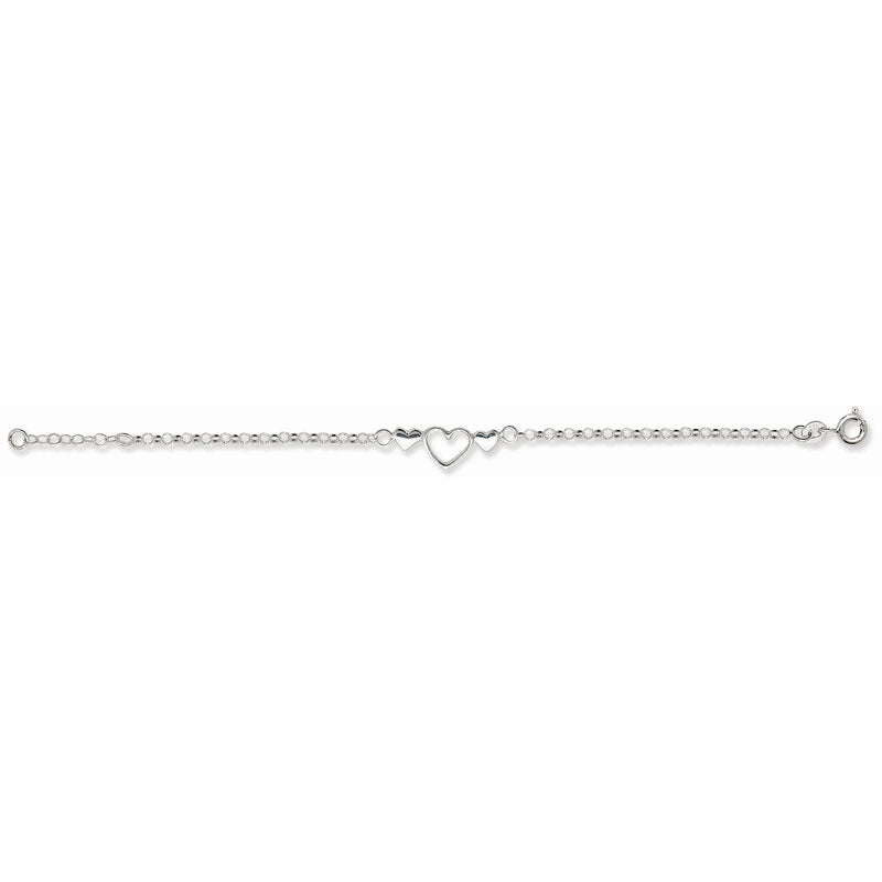 Sterling Silver Triple Heart Bracelet