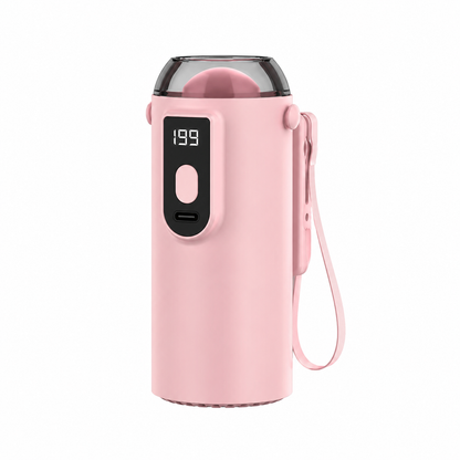 Versatile Clip On Portable Mini Turbine Fan with Digital Display with Hanging Strap