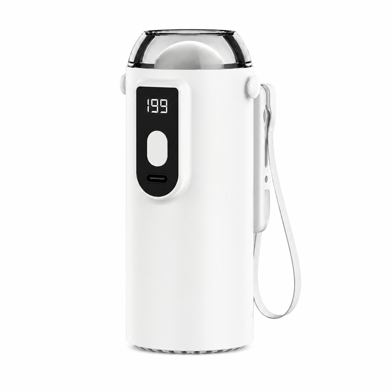 Versatile Clip On Portable Mini Turbine Fan with Digital Display with Hanging Strap