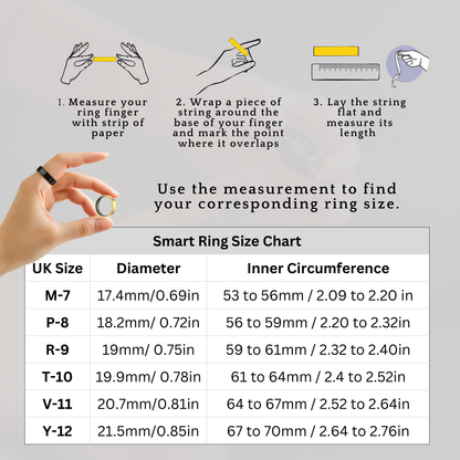 Smart Health & Fitness Ring for Women & Men – Tracks Heart Rate, SpO₂, Sleep, Steps – Compatible with Android & iOS