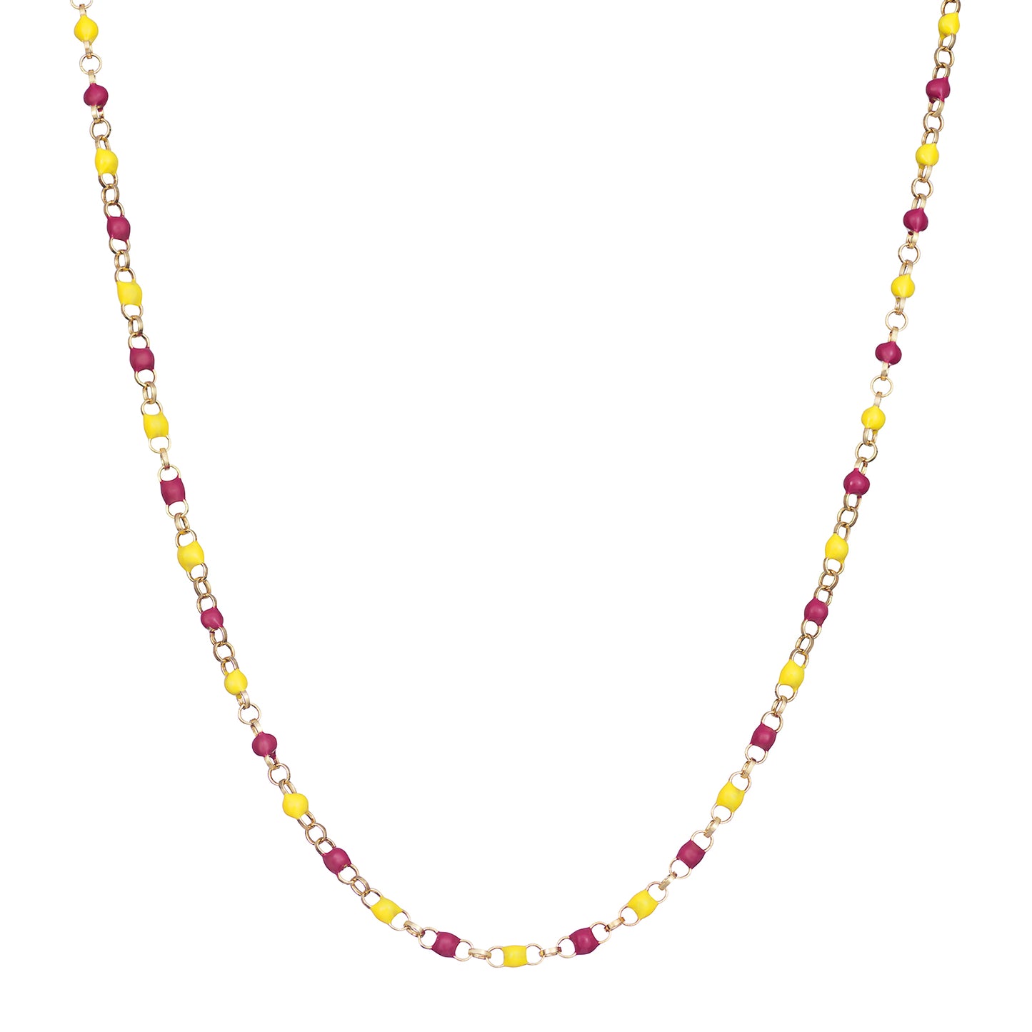 Sterling Silver Gold Plated Beaded Necklace