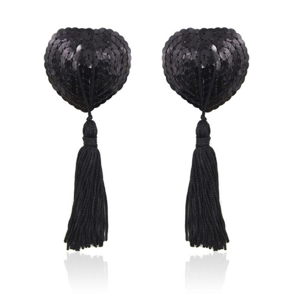 Sequin Nipple Tassels In Black or Red