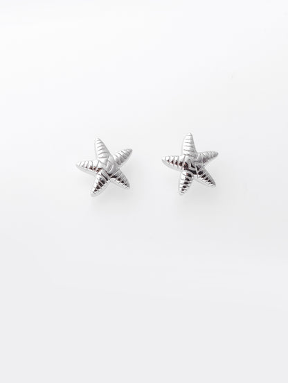 Sterling Silver Starfish Stud Earrings Solid S925 Hallmark