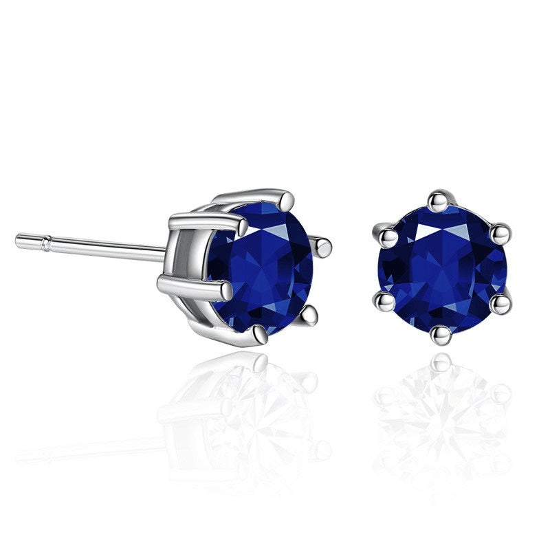 Gold or Silver Tone Stud Earrings with Premium Crystals