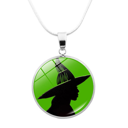 Wicked Witch Inspired Elphaba & Glinda Friendship Stainless Steel Long Necklace