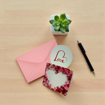 The "Round Halo "Set With Message Card For My Love Valentine's Day Gift