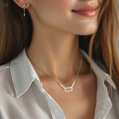 S925 Sterling Silver Sterling Chic Link Necklace