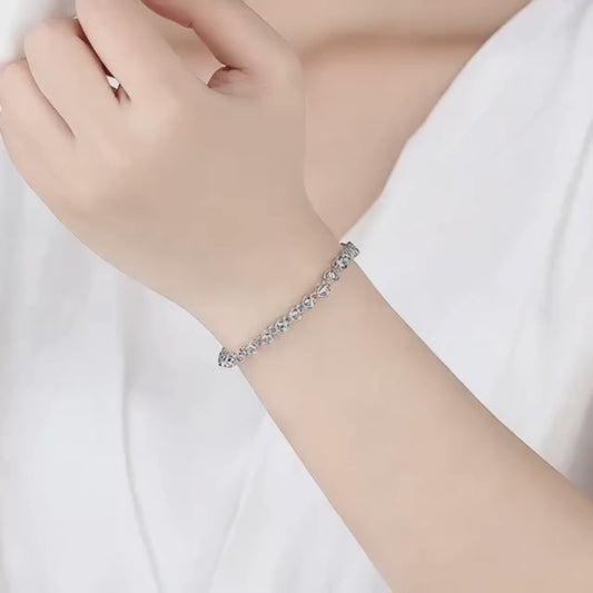 Tennis Crystal Bracelet and Drop Earrings Set