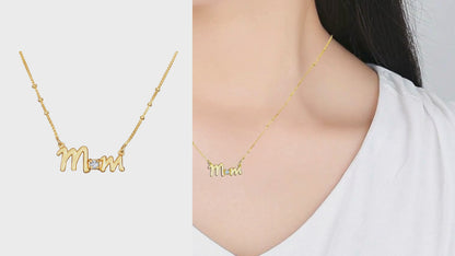 To My Mum S925 Sterling Silver Mum Necklace 9ct Gold Plated with Message Card