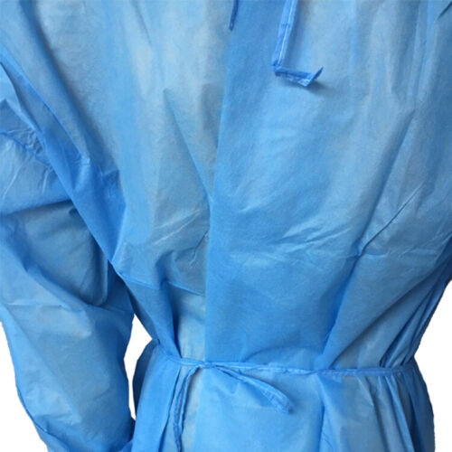 Non Woven PPE Protection Gown Breathable Disposable Bulk Buy 10/50/100/200pc for Healthcare & Food Service