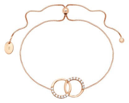 S925 Sterling Silver Rose Gold Infinite Love Bracelet